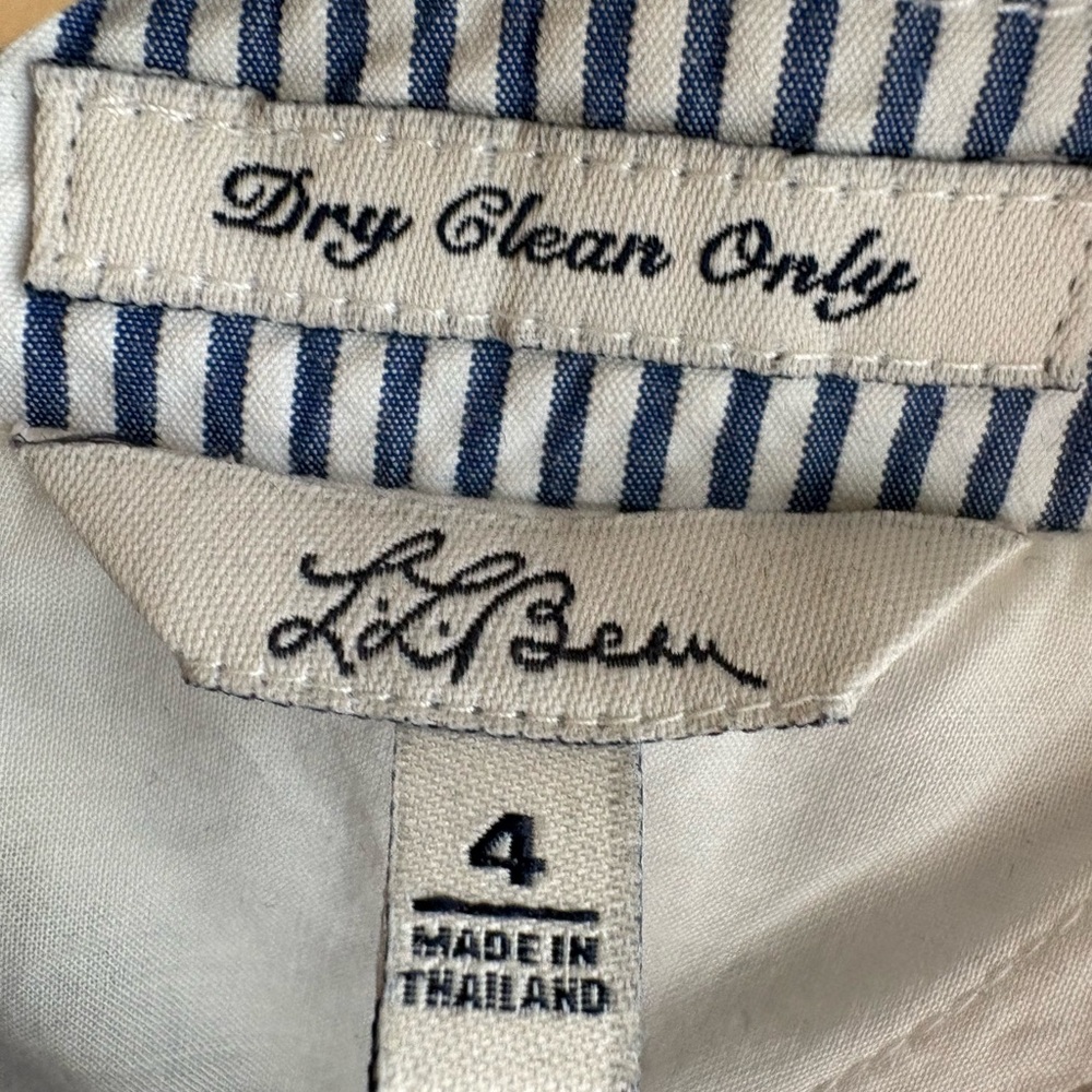 2-Piece L.L. Bean Navy and White Striped Blazer and Shorts Set size 4 - Picture 3 of 16